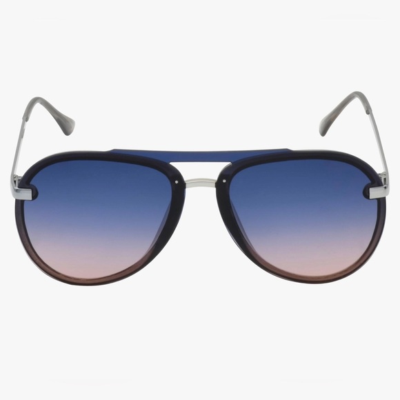 Vince‎ Camuto Vc991 silver Metal blue fade Aviator Sunglasses new - Picture 1 of 5